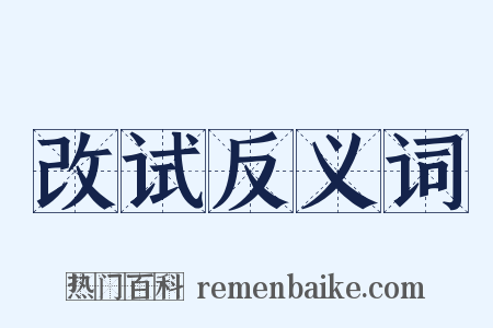 改试反义词是什么意思的图片